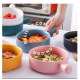 Baked rice bowl Nordic style with handle baking grilled bowl pasta plate simple household tableware soup noodle bowl