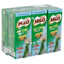 Nestle Milo Activ-Go Nutri Pluz Chocolate Malt Drink UHT 6 x 200ml