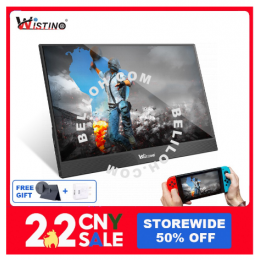Wistino 15.6" portable monitor LCD HD HDMI USB Type C display for PC laptop phone PS4 switch XBOX 1080P gaming monitor Ips screen