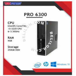 HP Compaq 6300 Pro - SFF - Core i3 3220 3.3 GHz - 4 GB - 250 GB