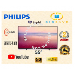 PHILIPS 55PUT6784/68 55" 4K SMART / SAPHI SMART UHD WITH AMBILIGHT, NETFLIX, HDR & YOUTUBE LED SMART TV